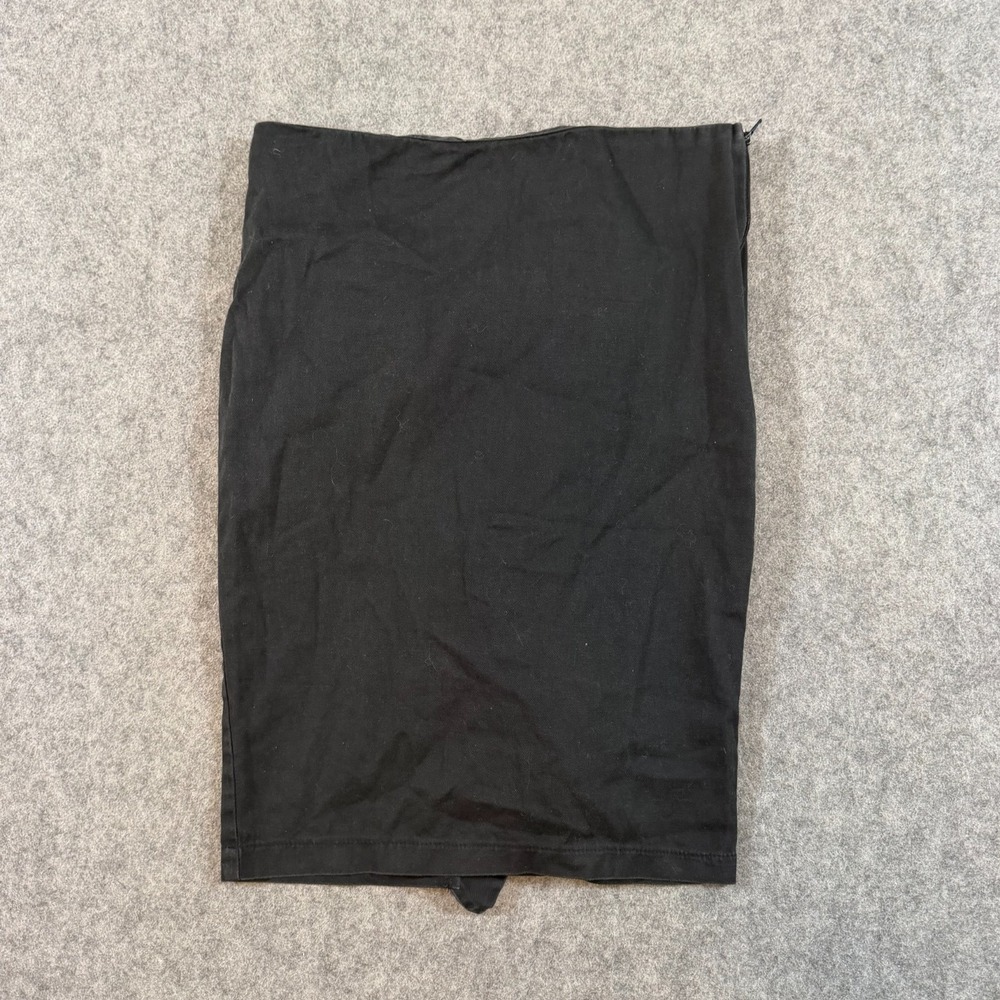 Morbid Threads Y2k Black Bow Tie Back Straight Pencil Skirt Women's Size XS